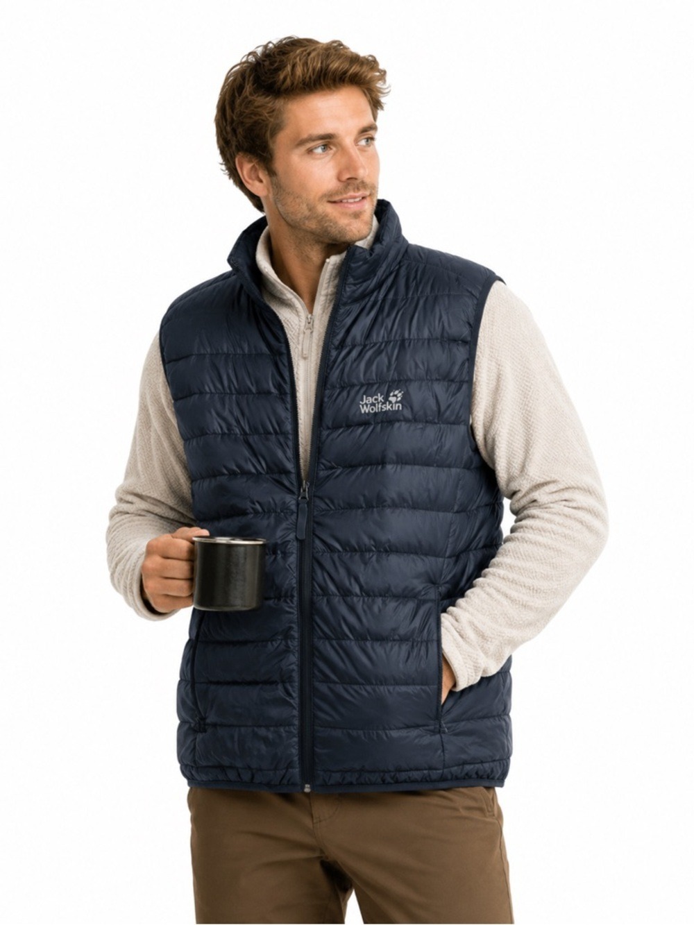 Jack Wolfskin Dark Blue Quilted Vest Womens Small OutdoorCore